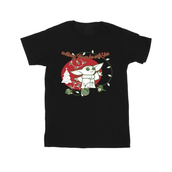 Star Wars The Mandalorian Boys Baby Yoda Force Be With You T-Shirt