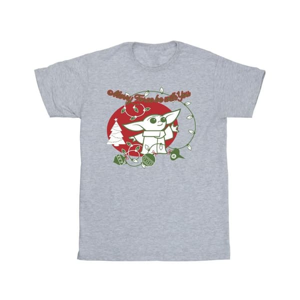 Star Wars The Mandalorian Boys Baby Yoda Force Be With You T-Shirt