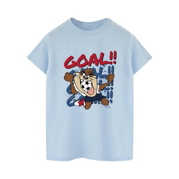 Looney Tunes Womens/Ladies Taz Goal Goal Goal Cotton Boyfriend T-Shirt