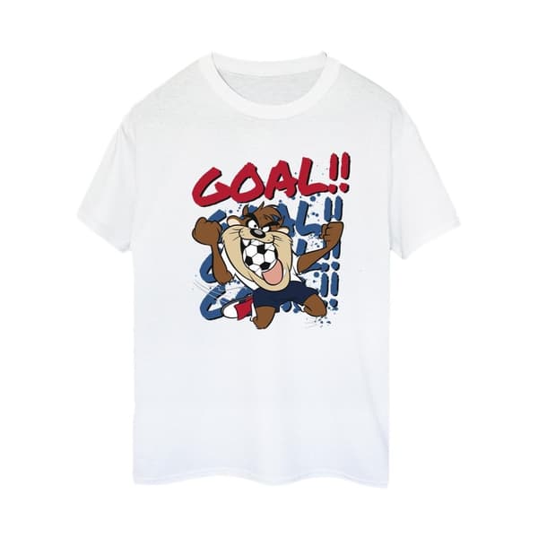 Looney Tunes Womens/Ladies Taz Goal Goal Goal Cotton Boyfriend T-Shirt