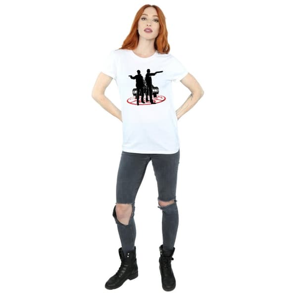 Supernatural Dam/Tjej Sam And Dean Silhouette Bomull Boyfriend T-shirt