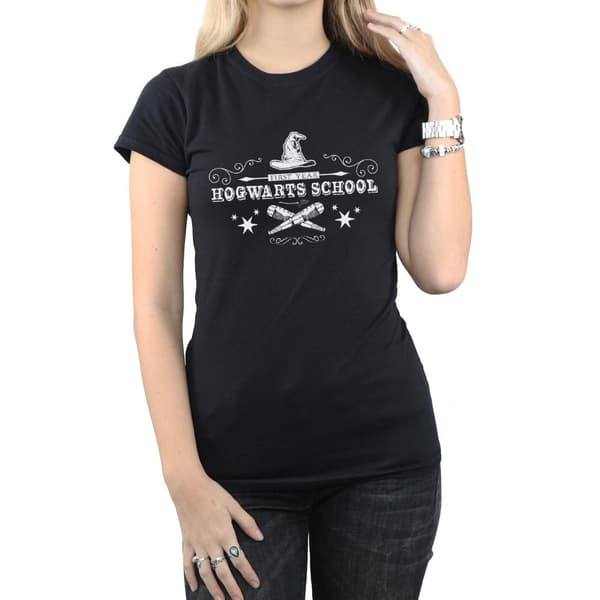 Harry Potter Dam/Tjej Hogwarts Första året T-shirt i bomull