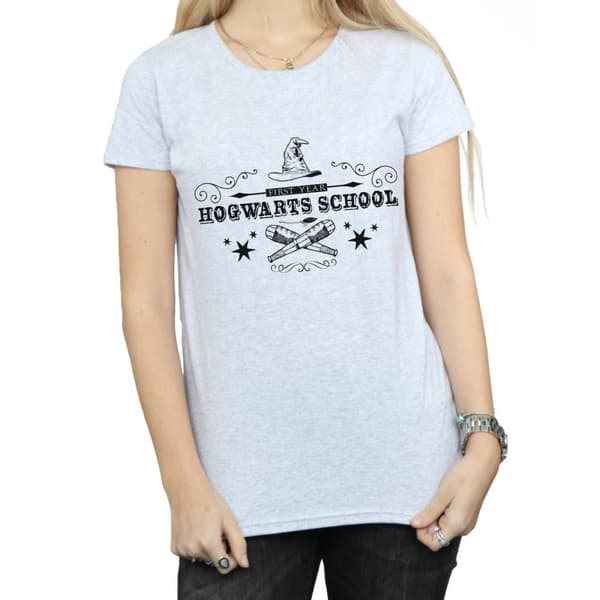 Harry Potter Dam/Tjej Hogwarts Första året T-shirt i bomull