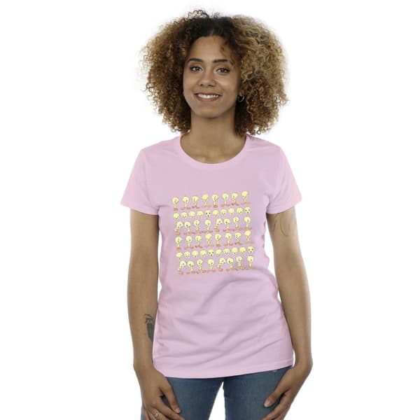 Looney Tunes Dam/Tjej Tweety Repeat Bomulls-T-shirt