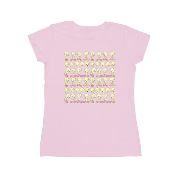 Looney Tunes Dam/Tjej Tweety Repeat Bomulls-T-shirt