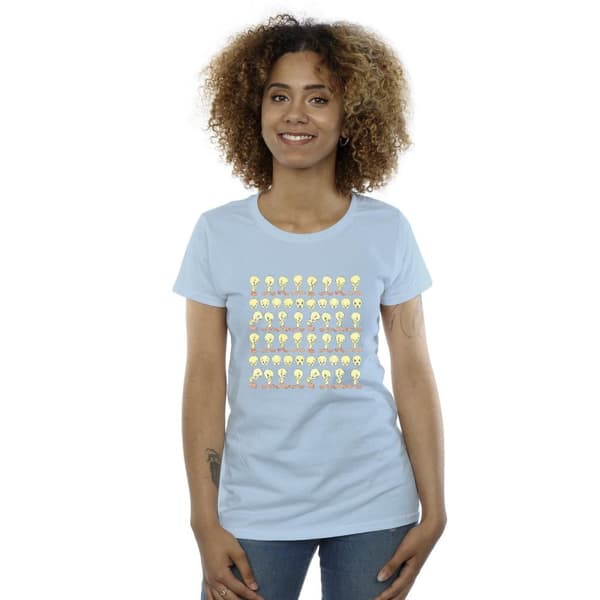 Looney Tunes Dam/Tjej Tweety Repeat Bomulls-T-shirt