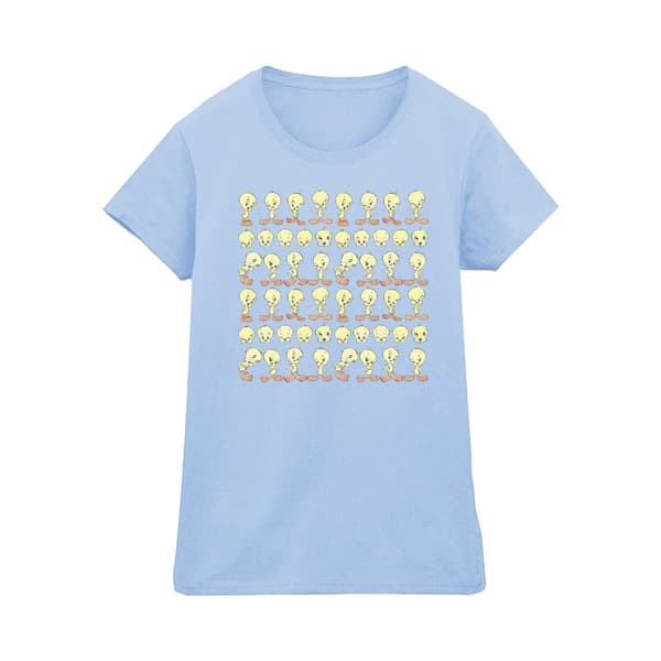 Looney Tunes Dam/Tjej Tweety Repeat Bomulls-T-shirt