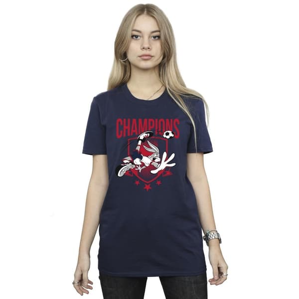 Looney Tunes Womens/Ladies Bugs Bunny Champions Cotton Boyfriend T-Shirt