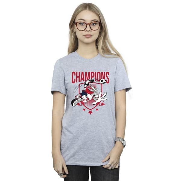 Looney Tunes Womens/Ladies Bugs Bunny Champions Cotton Boyfriend T-Shirt