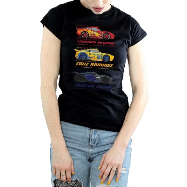 Disney Womens/Ladies Cars Racer Profile Cotton T-Shirt