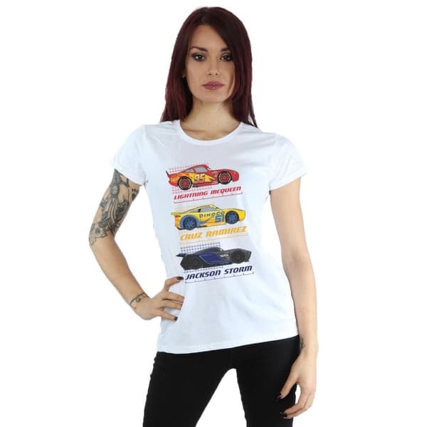 Disney Womens/Ladies Cars Racer Profile Cotton T-Shirt