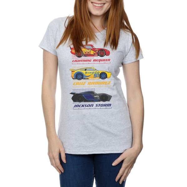 Disney Womens/Ladies Cars Racer Profile Cotton T-Shirt