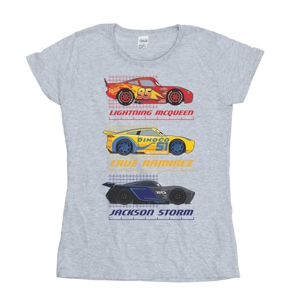 Disney Womens/Ladies Cars Racer Profile Cotton T-Shirt