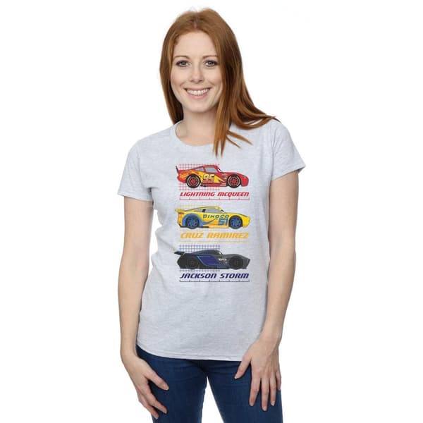 Disney Womens/Ladies Cars Racer Profile Cotton T-Shirt
