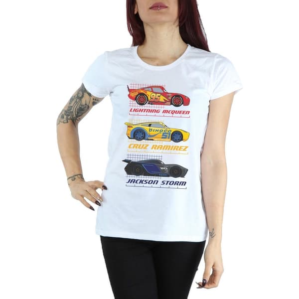 Disney Womens/Ladies Cars Racer Profile Cotton T-Shirt