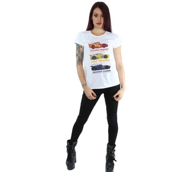 Disney Womens/Ladies Cars Racer Profile Cotton T-Shirt