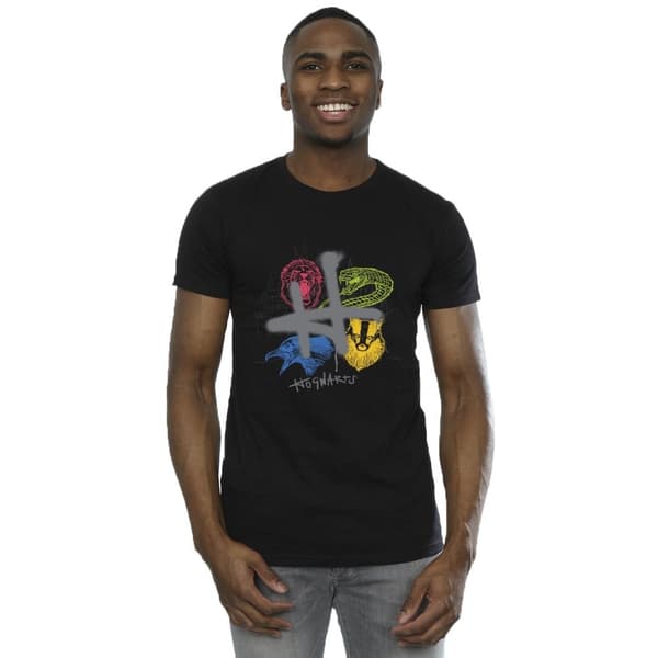 Harry Potter Mens Emblems H Spray T-Shirt