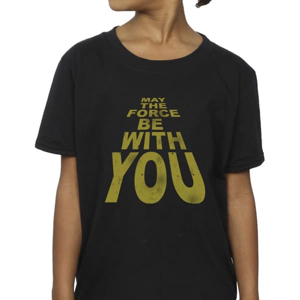 Star Wars Girls May The Force Be With You Cotton T-Shirt
