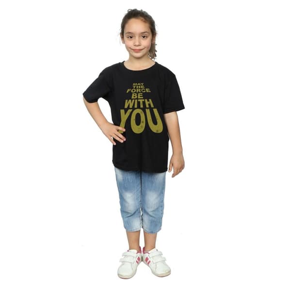 Star Wars Girls May The Force Be With You Cotton T-Shirt