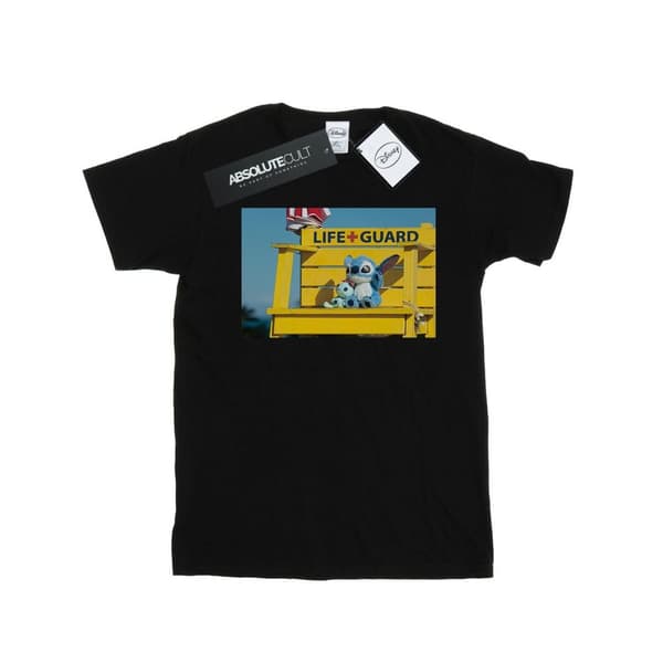 Disney Womens/Ladies Lilo And Stitch Life Guard Cotton Boyfriend T-Shirt