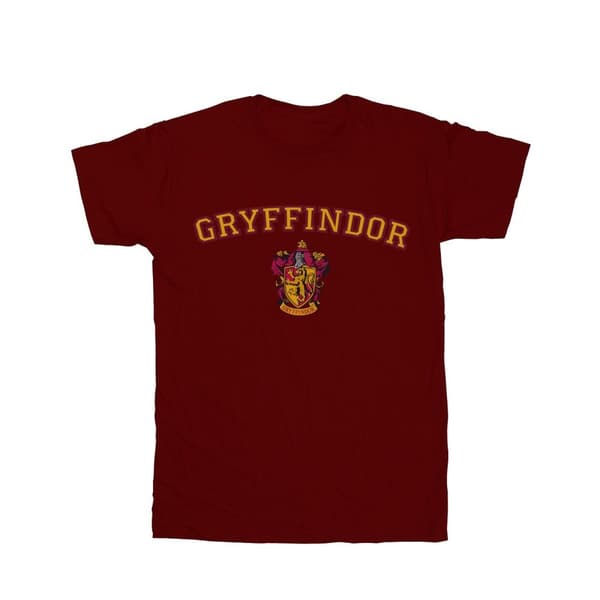 Harry Potter Dam/kvinnor Gryffindor Crest Boyfriend T-shirt i bomull