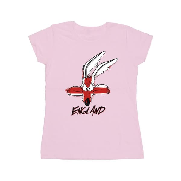 Looney Tunes Dam/Tjej Coyote England Face - T-shirt i bomull