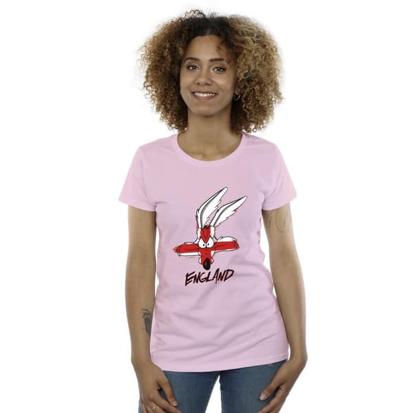 Looney Tunes Dam/Tjej Coyote England Face - T-shirt i bomull