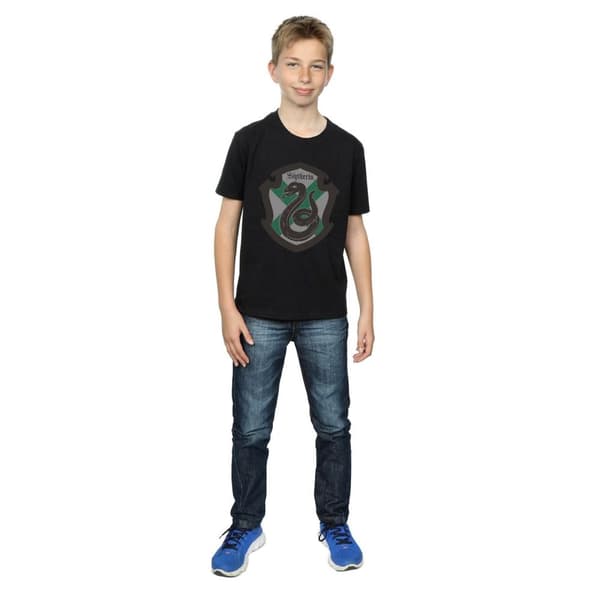 Harry Potter Boys Slytherin Crest Flat T-Shirt