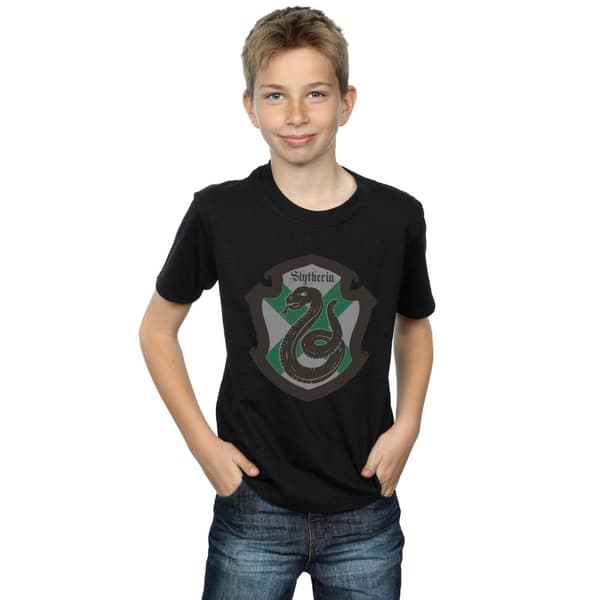 Harry Potter Boys Slytherin Crest Flat T-Shirt