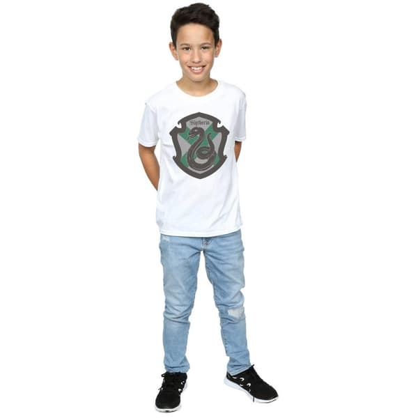 Harry Potter Boys Slytherin Crest Flat T-Shirt