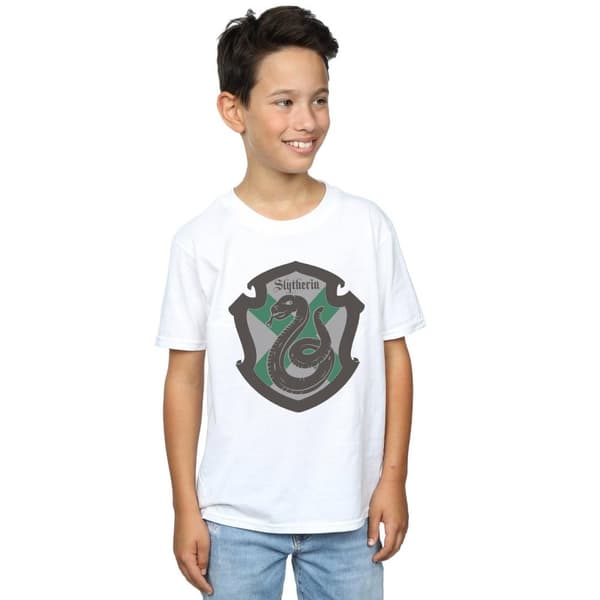 Harry Potter Boys Slytherin Crest Flat T-Shirt