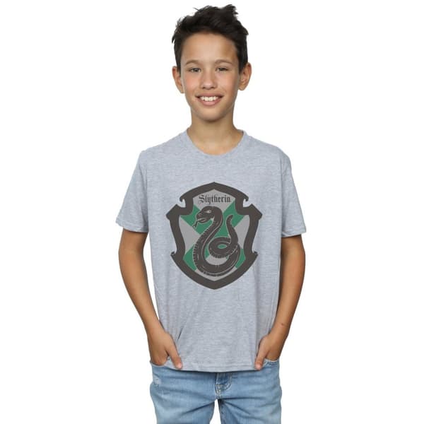 Harry Potter Boys Slytherin Crest Flat T-Shirt