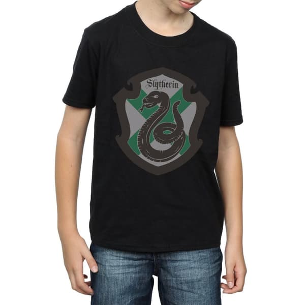 Harry Potter Boys Slytherin Crest Flat T-Shirt