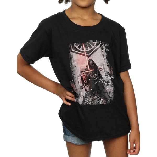 Star Wars Girls Force Awakens Kylo Ren Stormtroopers Cotton T-Shirt