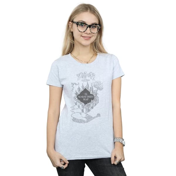 Harry Potter Dam/Tjej - Marauderskartan - Bomulls-T-shirt