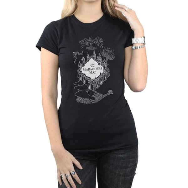 Harry Potter Dam/Tjej - Marauderskartan - Bomulls-T-shirt