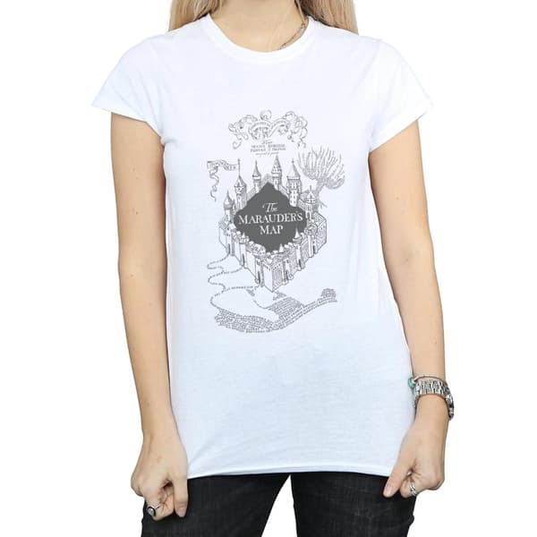 Harry Potter Dam/Tjej - Marauderskartan - Bomulls-T-shirt