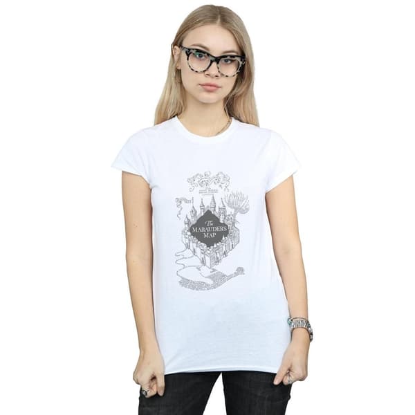 Harry Potter Dam/Tjej - Marauderskartan - Bomulls-T-shirt