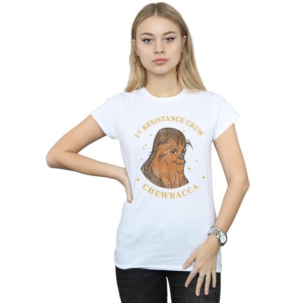 Star Wars: The Rise of Skywalker Womens/Ladies Star Wars The Rise Of Skywalker Chewbacca First Resistance Crew Cotton T-Shirt