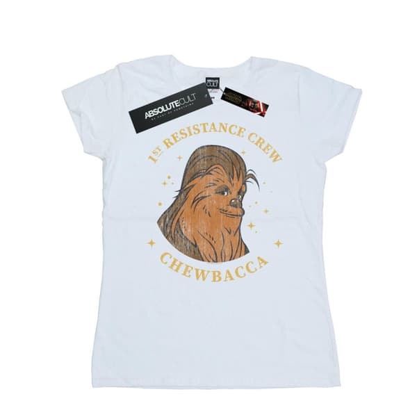 Star Wars: The Rise of Skywalker Womens/Ladies Star Wars The Rise Of Skywalker Chewbacca First Resistance Crew Cotton T-Shirt