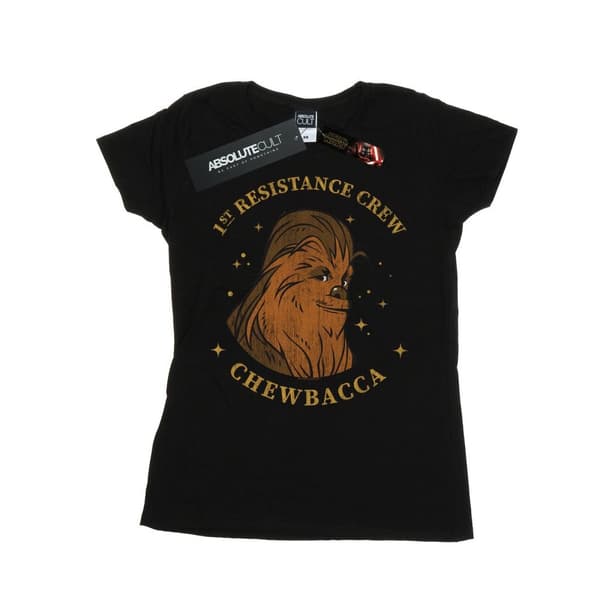 Star Wars: The Rise of Skywalker Womens/Ladies Star Wars The Rise Of Skywalker Chewbacca First Resistance Crew Cotton T-Shirt