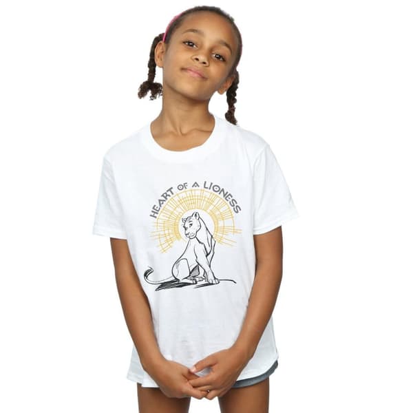Disney T-shirt i bomull för flickor från Lejonkungen-filmen Heart Of A Lioness