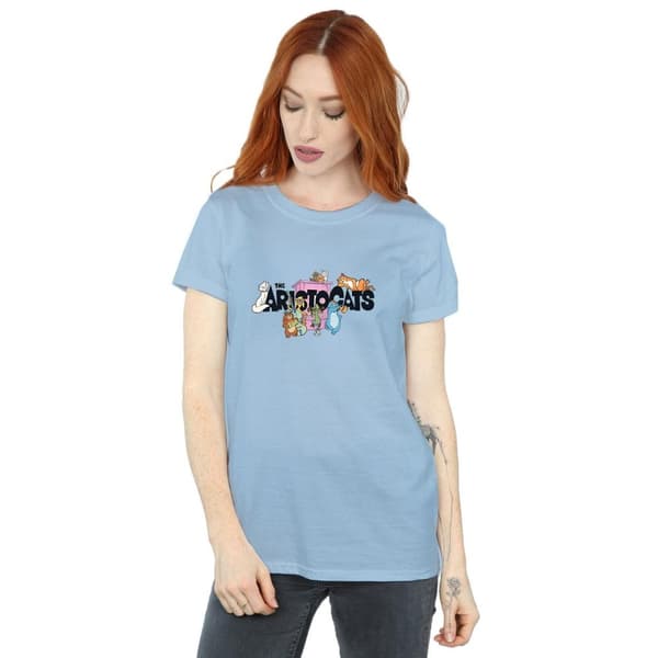 Disney Womens/Ladies Aristocats Logo Cotton Boyfriend T-Shirt
