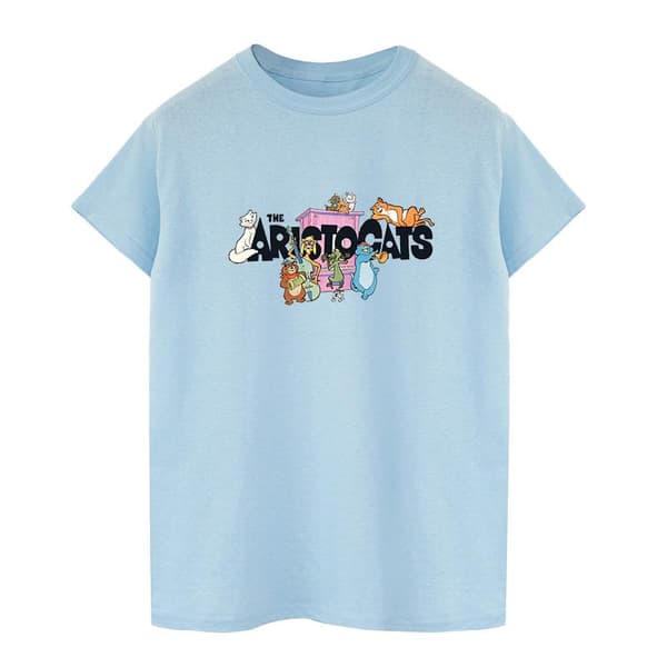 Disney Womens/Ladies Aristocats Logo Cotton Boyfriend T-Shirt
