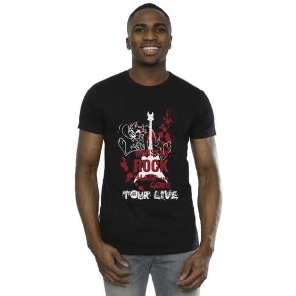 Looney Tunes Mens Taz Monster Rock T-Shirt