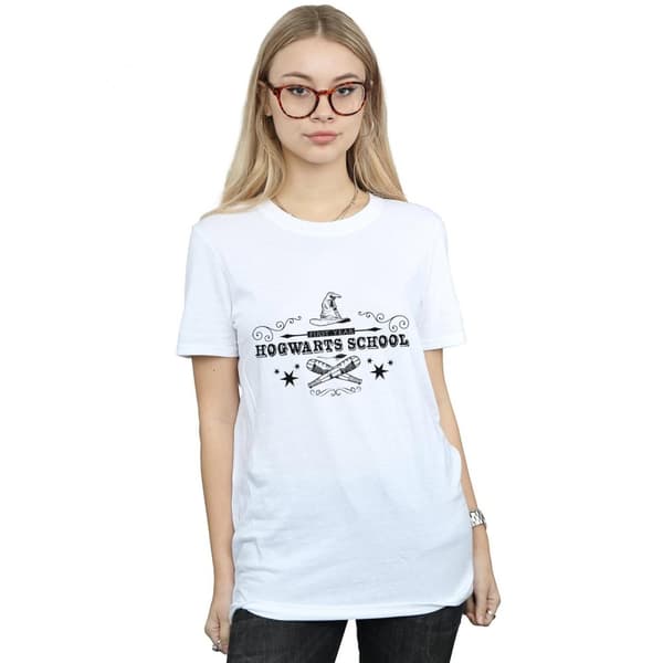 Harry Potter Womens/Ladies Hogwarts First Year Cotton Boyfriend T-Shirt