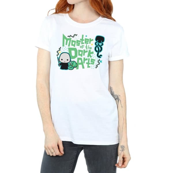 Harry Potter Dam/kvinnor Voldemort Dark Arts Junior Boyfriend T-shirt i bomull