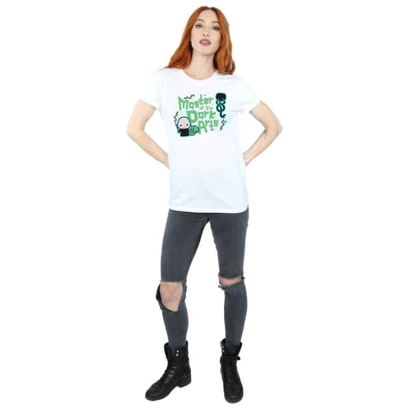 Harry Potter Dam/kvinnor Voldemort Dark Arts Junior Boyfriend T-shirt i bomull