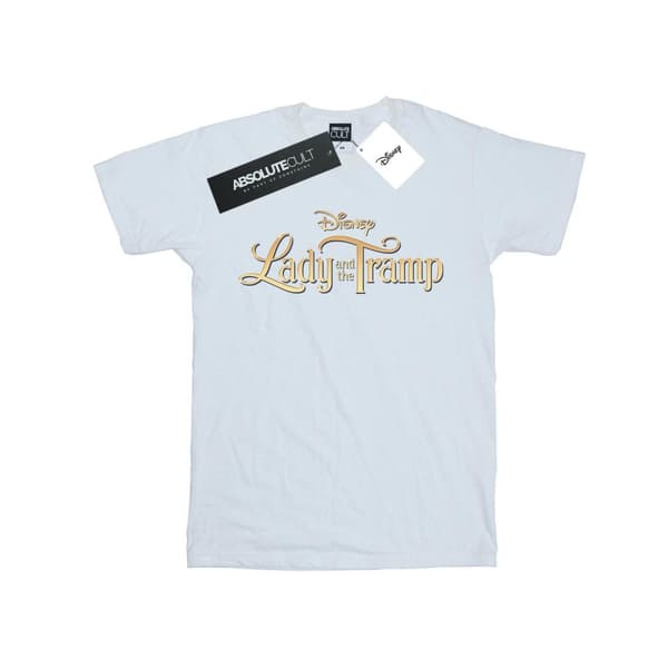 Disney Dam/Lady Lady And The Tramp - Boyfriend-t-shirt i bomull med klassisk logotyp