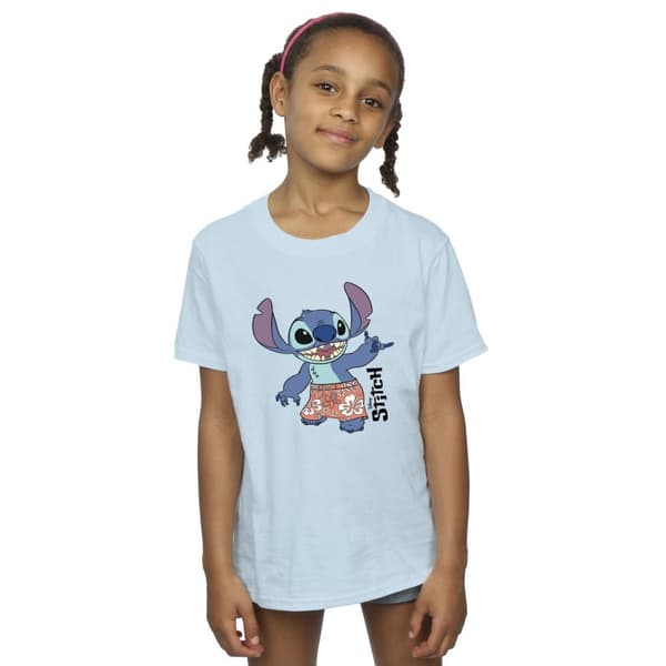 Disney Girls Lilo & Stitch Bermuda Shorts Cotton T-Shirt